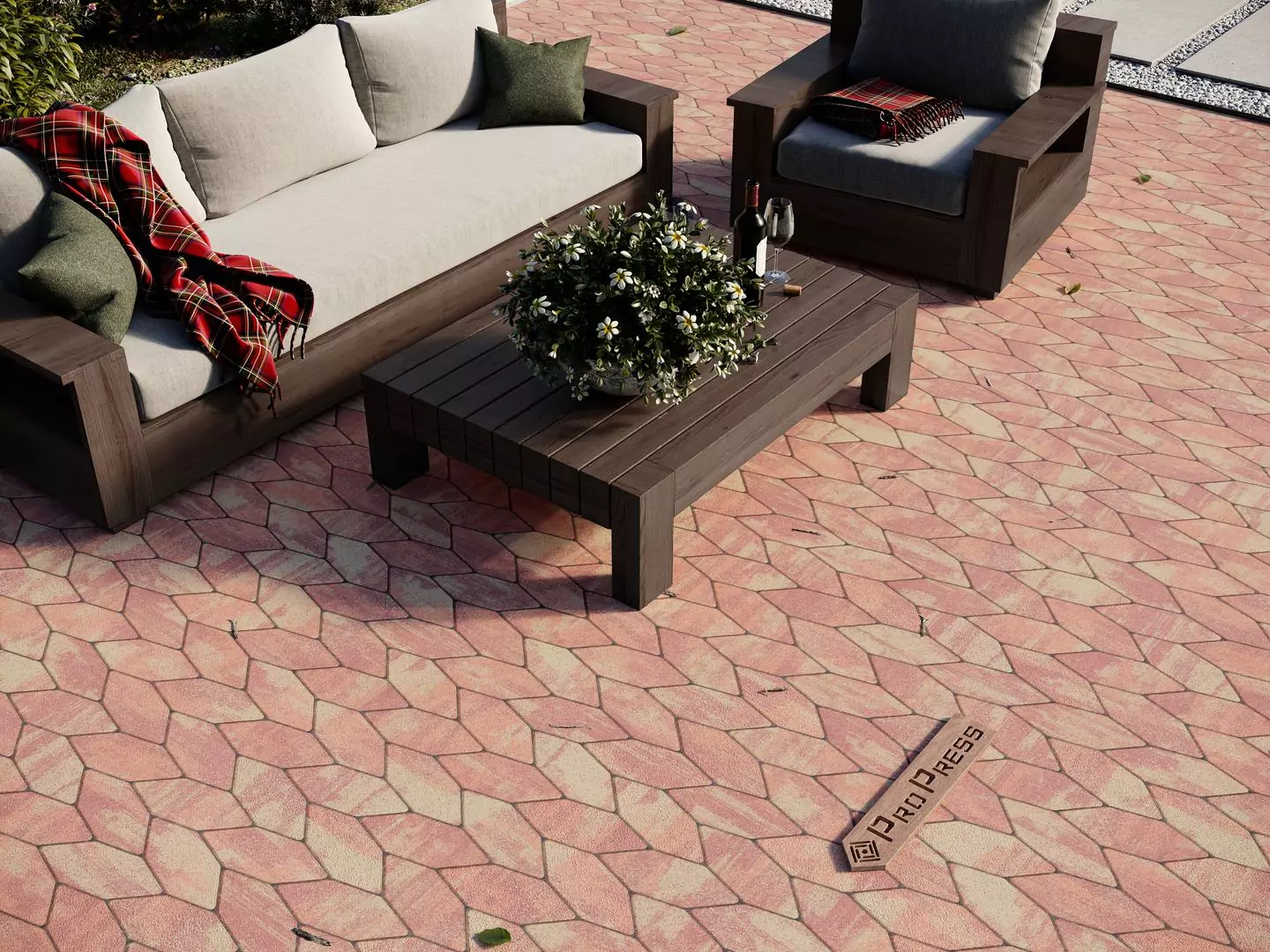 Тротуарная плитка Шестигранник №1 "Каир", фактура гладкий, гранитная, мрамор, высота 40 мм